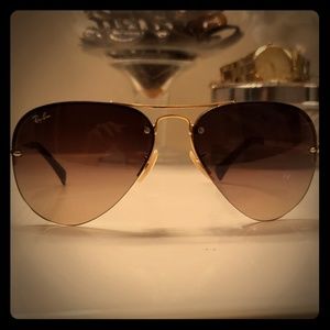 Brown and gold gradient lenses Ray-Ban sunglasses
